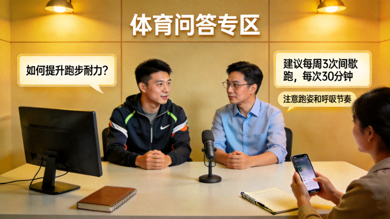 体育问答专区展示专业教练与分析师解答用户问题场景